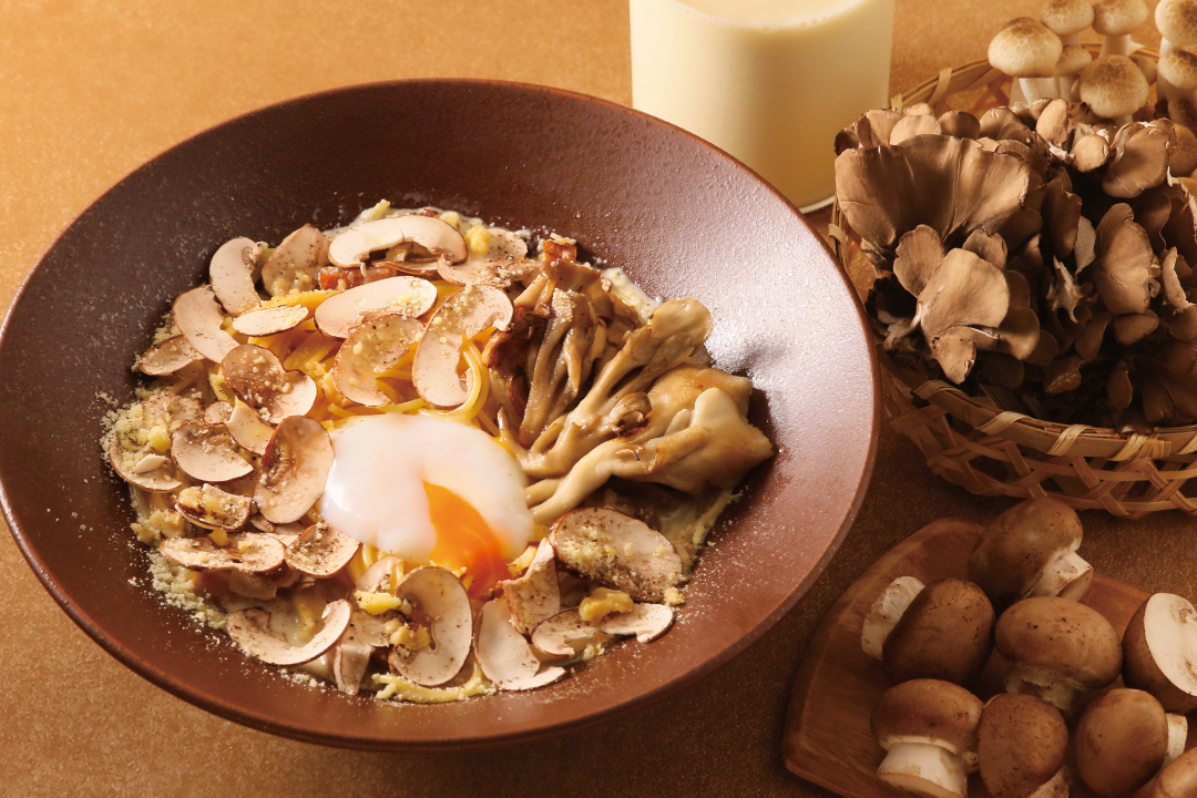 淡路牛とさつまいも、根菜の八丁味噌クリームボロネーゼ